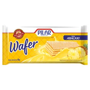 Biscoito Wafer Pilar Recheio Abacaxi Pacote 80g