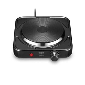 Fogão 1 Bocas Elétrico Portátil Elgin Preto 1000W 127V