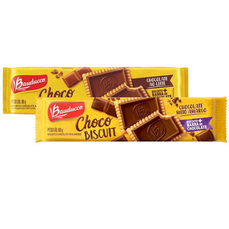 Biscoito Choco Biscuit Chocolate Ao Leite Bauducco 80g - Biscoito / Bolacha  - Magazine Luiza