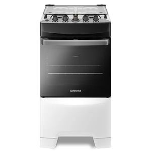 Fogão 4 Bocas Continental FC4IB Mesa Inox Branco Bivolt