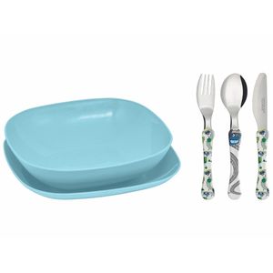 Conjunto p/ Refeição Simonaggio Kids Trend Azul 5 Peças