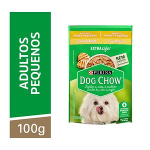 Ração Úmida Dog Chow Cães Adultos Minis e Pequenos Frango 100g