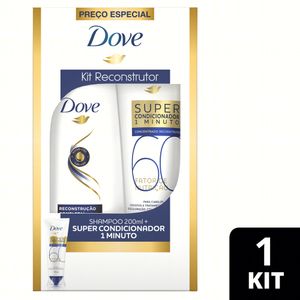 Kit Dove Reconstrutor Shampoo 200ml + Condicionador 1 Minuto 170ml