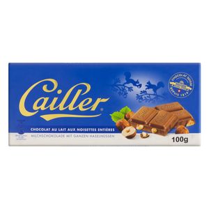 Chocolate Cailler Suíço ao Leite 31% Cacau c/ Avelãs Inteiras 100g