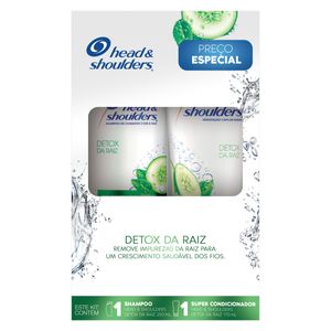 Kit Shampoo 200ml + Super Condicionador 170ml Head & Shoulders Anticaspa Detox da Raiz