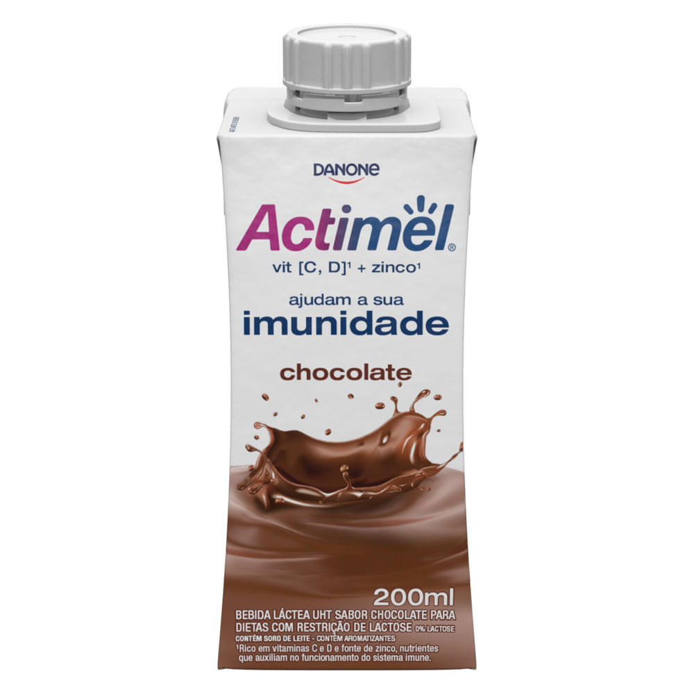 Bebida Láctea Actimel Zero Lactose Chocolate Uht 200ml | GBarbosa