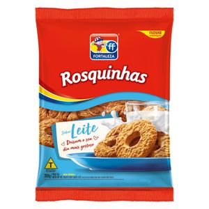 Biscoito Doce Rosquinha Leite Fortaleza Pacote 350g