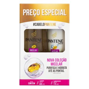 Kit Shampoo Pantene Micelar Purifica & Hidrata 400ml + Condicionador 175ml