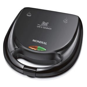Sanduicheira Grill Mondial Fast S-12 Preta 127V