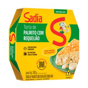 Torta de Palmito c/ Requeijão c/ Massa de Iogurte Congelada Sadia 500g