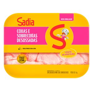 Coxa e Sobrecoxa de Frango Congelada sem Osso Sadia Bandeja 1Kg