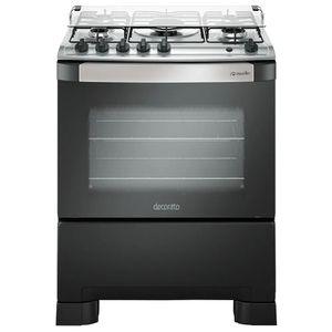 Fogão 5 Bocas Mueller Decorato Automático Preto Fosco Bivolt