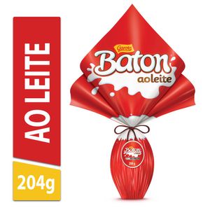 Ovo de Pascoa Baton Chocolate ao Leite 204g