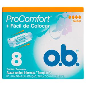 Absorvente Interno O.B. Procomfort Super Caixa 8 Unid
