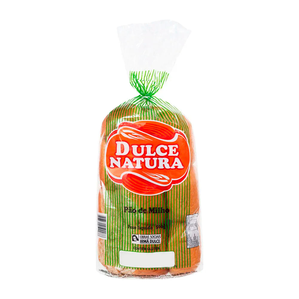 Pão de Milho Dulce Natura Pacote com 450g