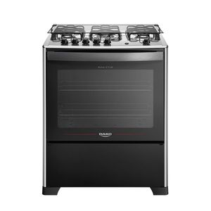 Fogão 5 Bocas Dako Magister Automático Mesa Inox Preto Bivolt