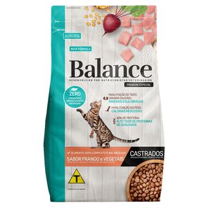 Alimento p/ Gatos Balance Castrados Adultos Frango e Vegetais Pouch 900g
