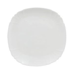 Prato Raso Krea Quadrado Opalino Vidro 21.5cm