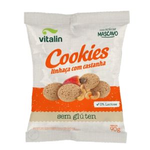 Cookies Vitalin sem  glúten 0% Lactose Linhaça Dourada com Castanha 90g
