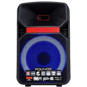 Caixa Amplificada Polyvox XC-812TB USB 600W Preta