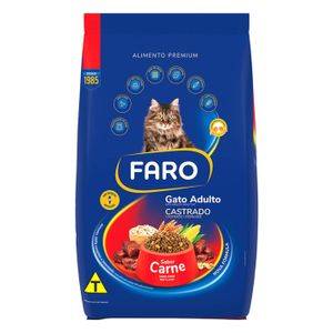 Alimento p/ Gatos Faro Adultos Castrados Carne 2.7Kg