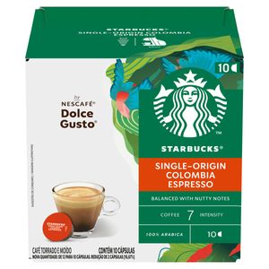 Café em Cápsula Starbucks Torrado e Moído Espresso Single-Origin Colombia Caixa 55g c/ 10 Unid