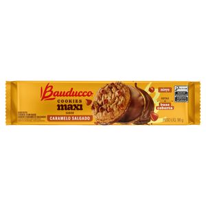 Biscoito Cookie Bauducco Maxi com Gotas e Cobertura de Caramelo Salgado 96g