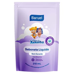 Sabonete Líquido Baruel Turma da Xuxinha Sem Corante Refil 210ml