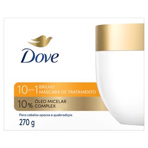 Máscara de Tratamento Dove 10 em 1 Brilho Caixa 270g