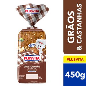 Pão de Forma Plusvita Grãos/Castanhas 450g