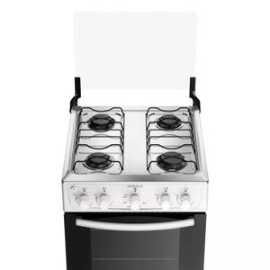 Fogão 4 Bocas Atlas Milão Plus c/ Mesa Inox Branco Bivolt