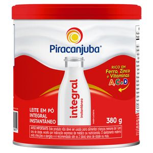Leite em Pó Piracanjuba Integral Instantâneo Lata 380g