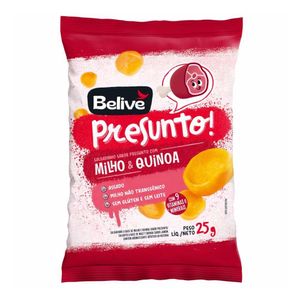 Salgadinho de Milho e Quinoa Belive Presunto 25g