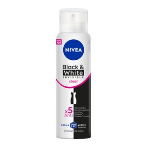 Desodorante Nivea Aerossol Invisible for Black & White Clear150ml/89g