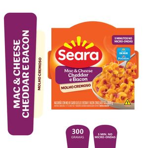 Mac & Cheese Seara Cheddar e Bacon Caixa 300g