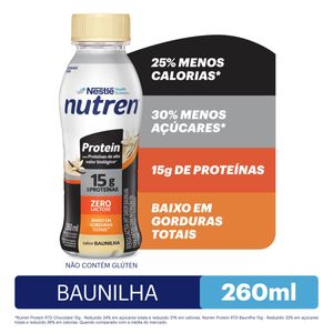 Bebida Láctea UHT Nutren Protein Zero Lactose Baunilha 260ml