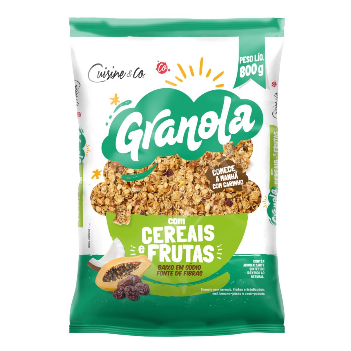 Granola Cuisine&Co Cereais e Frutas 800g