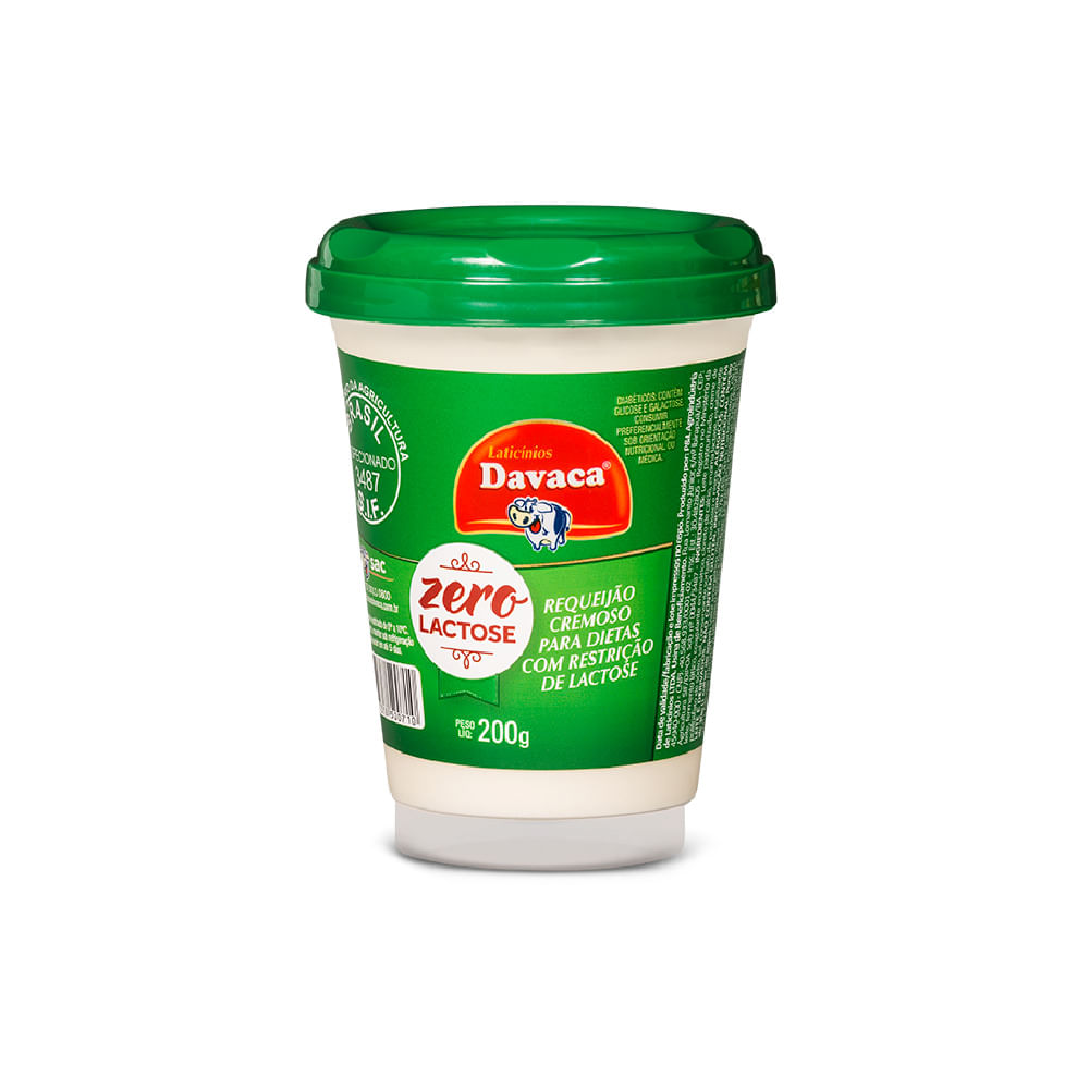 Requeijão Cremoso Davaca Sem Lactose 200g