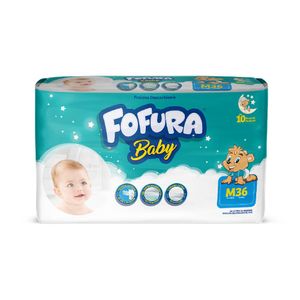Fralda Descartável Fofura Baby Mega M c/ 36 Unid