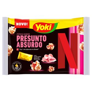 Pipoca para Micro-Ondas Netflix Yoki com Sal Presunto Absurdo Pacote 95g