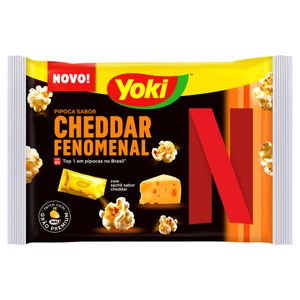 Pipoca para Micro-Ondas Netflix Yoki com Sal Cheddar Fenomenal Pacote95g