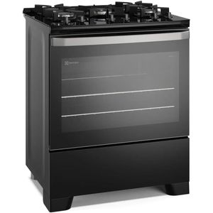 Fogão 5 Bocas Electrolux Eficient FE5GB Mesa de Vidro Preto Bivolt
