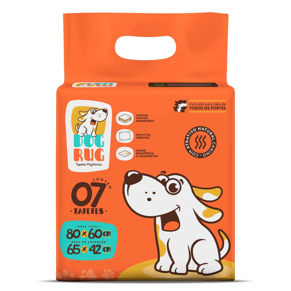 Tapete Higiênico para Cães Dog Rug 80cm x 60cm com 7 | GBarbosa