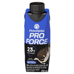 Bebida Láctea UHT Piracanjuba ProForce Zero Lactose Cookies and Cream Caixa 250ml