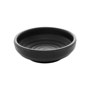 Porta Shoyu Lyor Redondo Melamina Tóquio Preto 7cm x 7cm