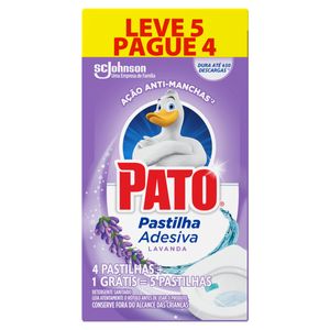 Detergente Sanitário Pastilha Adesiva Pato Lavanda Leve 5 Pague 4 Unidades