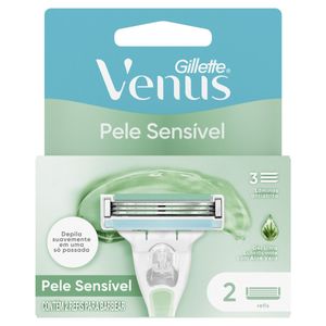 Carga de Aparelho para Depilar Gillette Venus Pele Sensível com 2 Uniddades