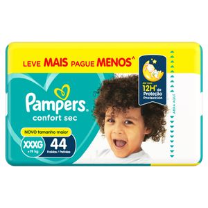 Fralda Descartável Pampers Confort Sec Xxxg com 44 Unidde