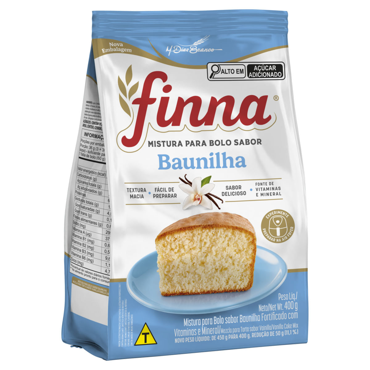 Mistura Bolo Finna Baunilha 400g