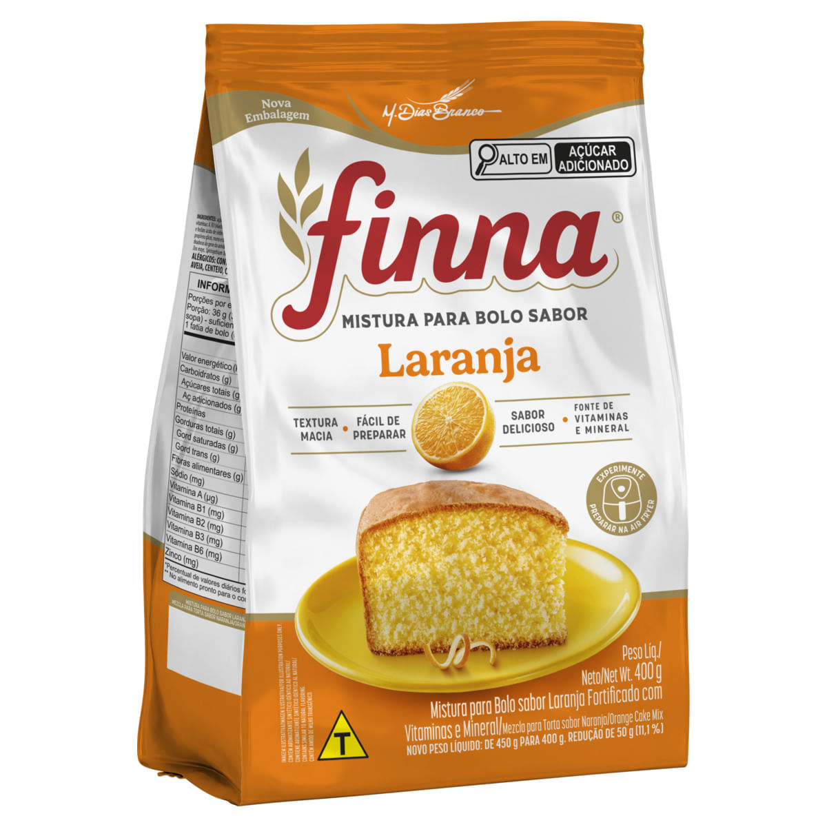 Mistura Bolo Finna Laranja 400g